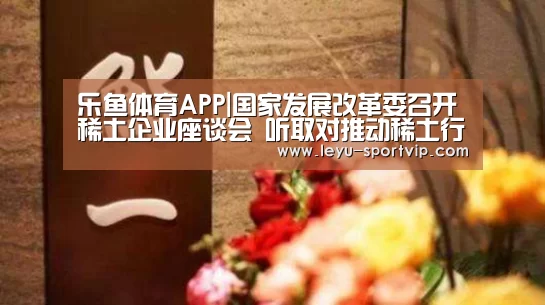 乐鱼体育APP|国家发展改革委召开稀土企业座谈会 听取对推动稀土行业高质量发展的意见建议(图3) 乐鱼最新地址